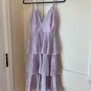 Lilac Lulu’s Tiered Midi Dress